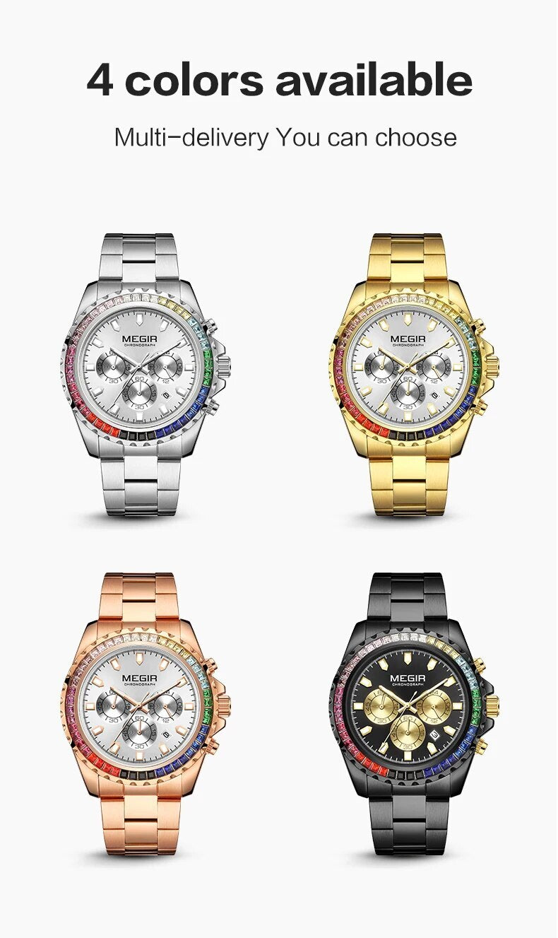 MEGIR Men Watches Brand Luxury Military Wristwatch Waterproof Steel Strap Quartz Chronograph Date Clock Male Relogio Masculino-3
