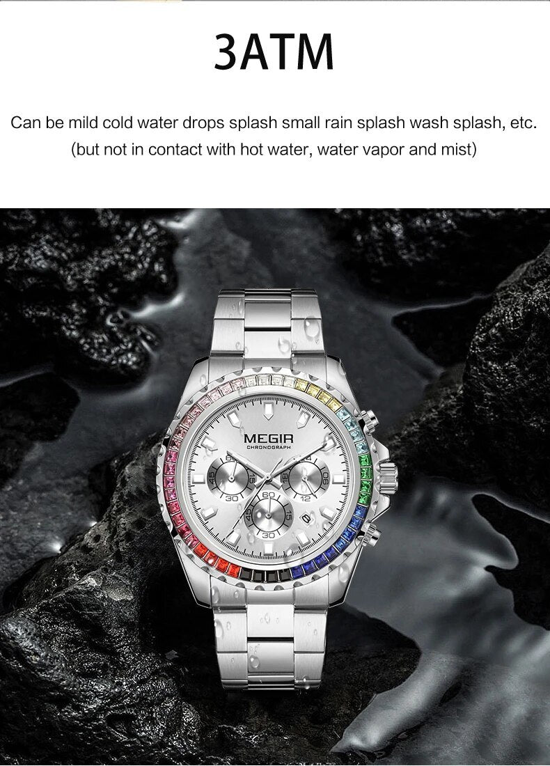 MEGIR Men Watches Brand Luxury Military Wristwatch Waterproof Steel Strap Quartz Chronograph Date Clock Male Relogio Masculino-6