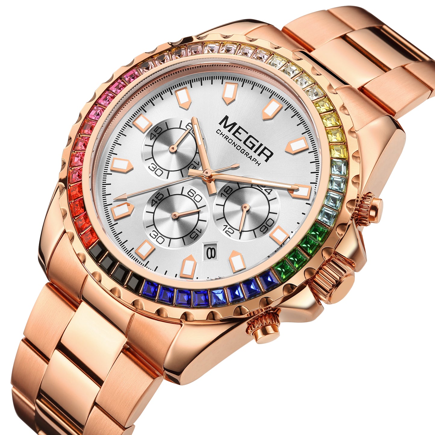 MEGIR Men Watches Brand Luxury Military Wristwatch Waterproof Steel Strap Quartz Chronograph Date Clock Male Relogio Masculino-9